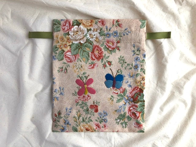 Buy cream-with-butterflies-small-no-pocket Project Bags